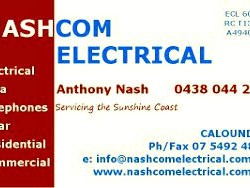 nashcom electrical business card